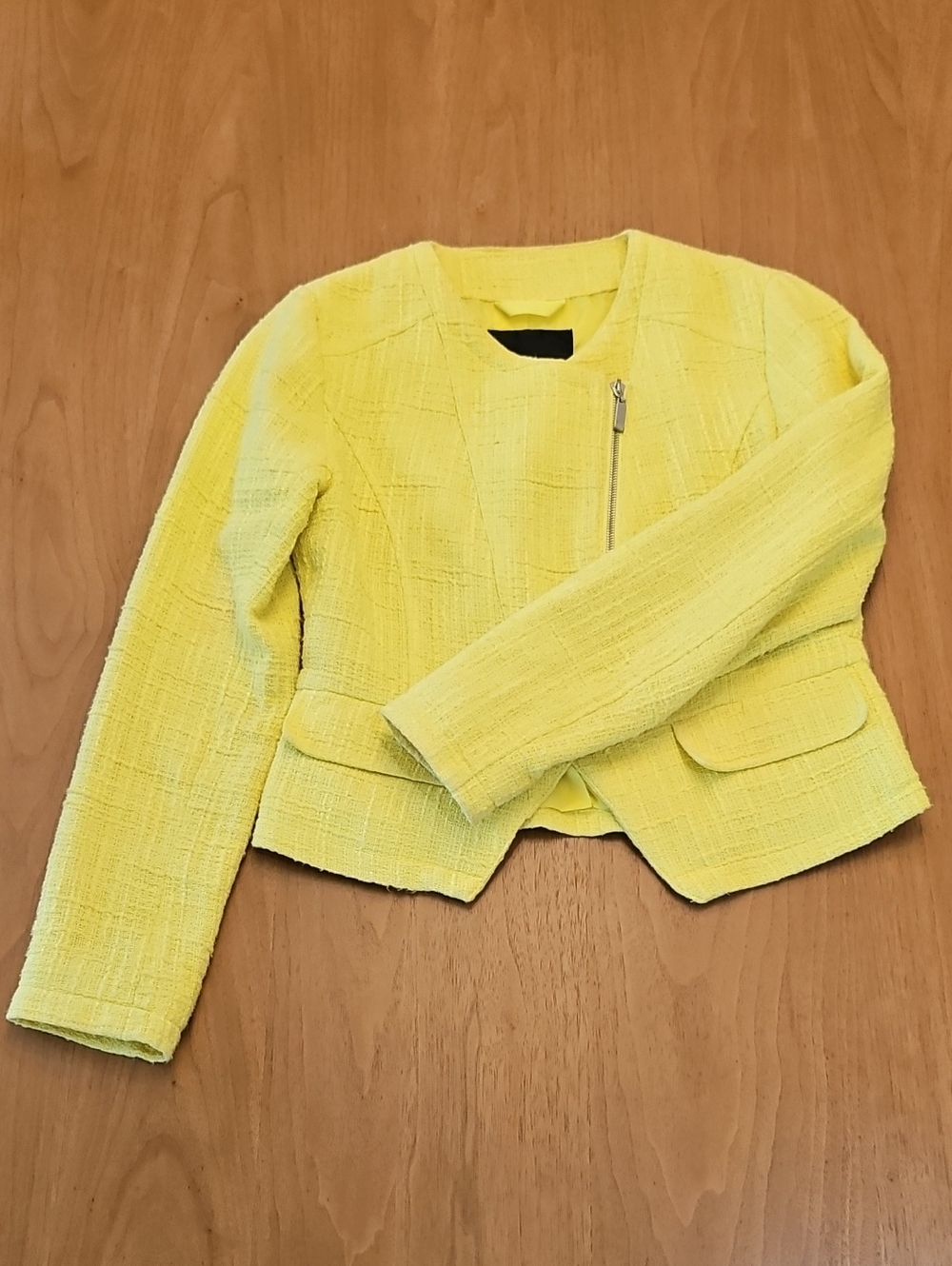 Mossimo Yellow Textured Jacket with Black Label